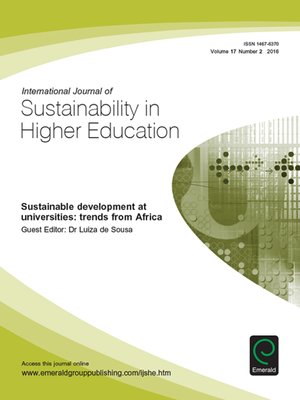 cover image of International Journal of Sustainability in Higher Education, Volume 17, Number 2